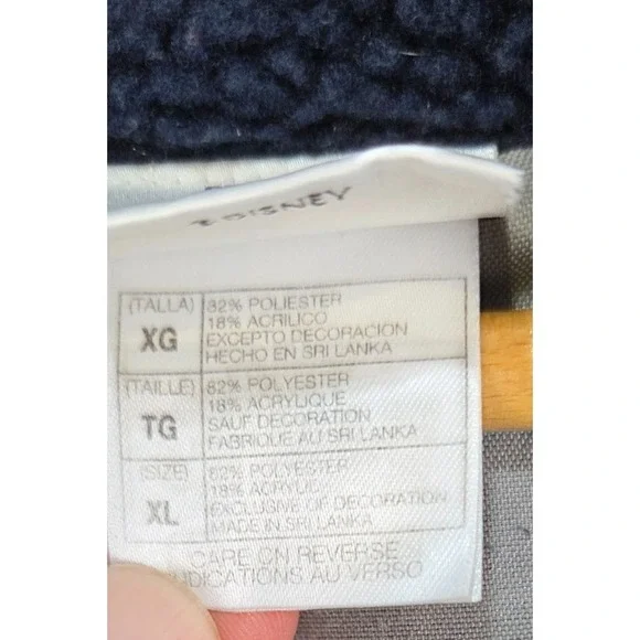 Vintage Disney Plush Thick Fleece Sweatshirt 1/4 Zip Mickey Snowflake Men's XL - Picture 3 of 6